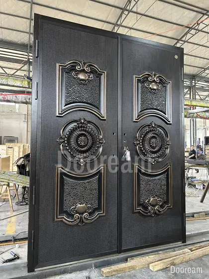 Baroque carved double door, photographed on our floor