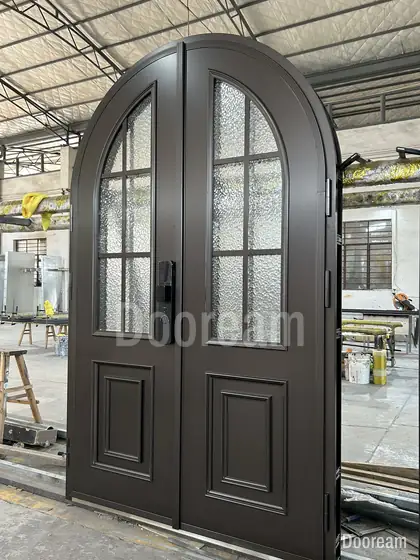 Arched glazed double door, photographed on our floor